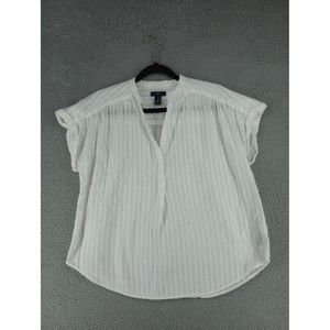 Gap white with stripes Blouse M